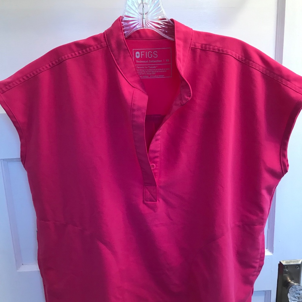 Figs Rafaela top XS Shocking Pink